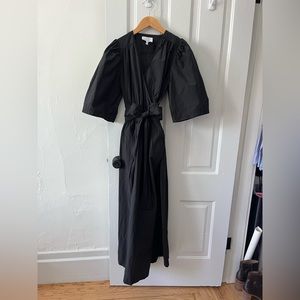 & Other Stories Black Wrap Dress US 4